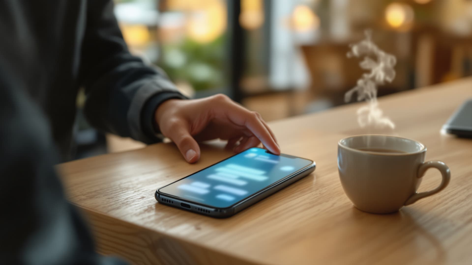 A smartphone showing a WhatsApp conversation with automated appointment booking — the customer receives instant, helpful replies